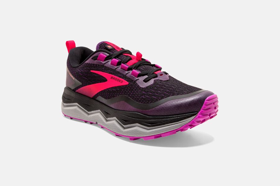 Caldera 5 Trail Brooks Running Shoes NZ Womens - Black/Red - XSQHBK-950